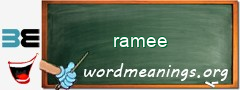 WordMeaning blackboard for ramee